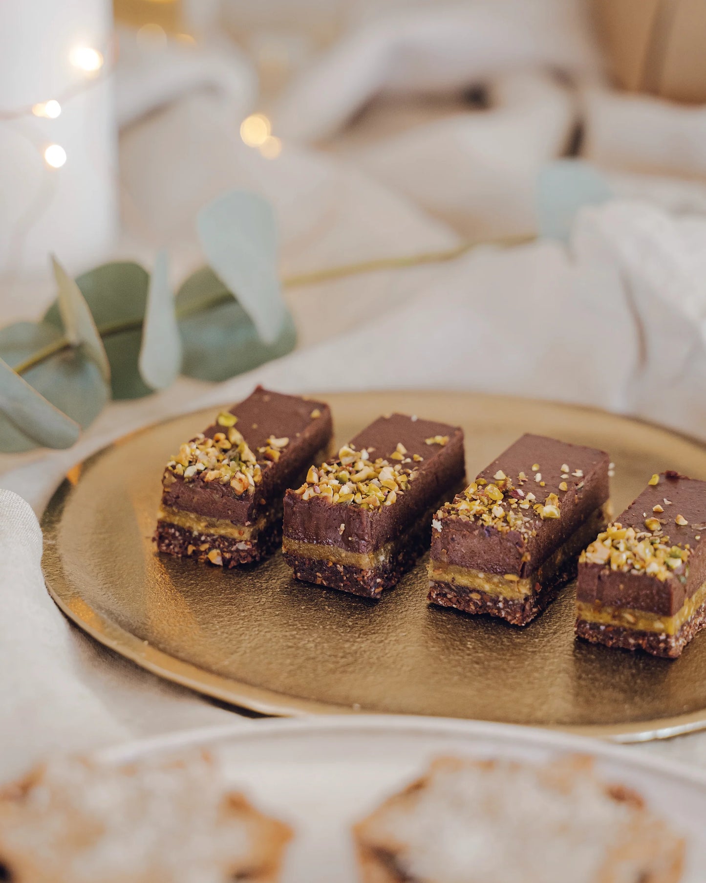 Pistachio, Orange & Chocolate Tart