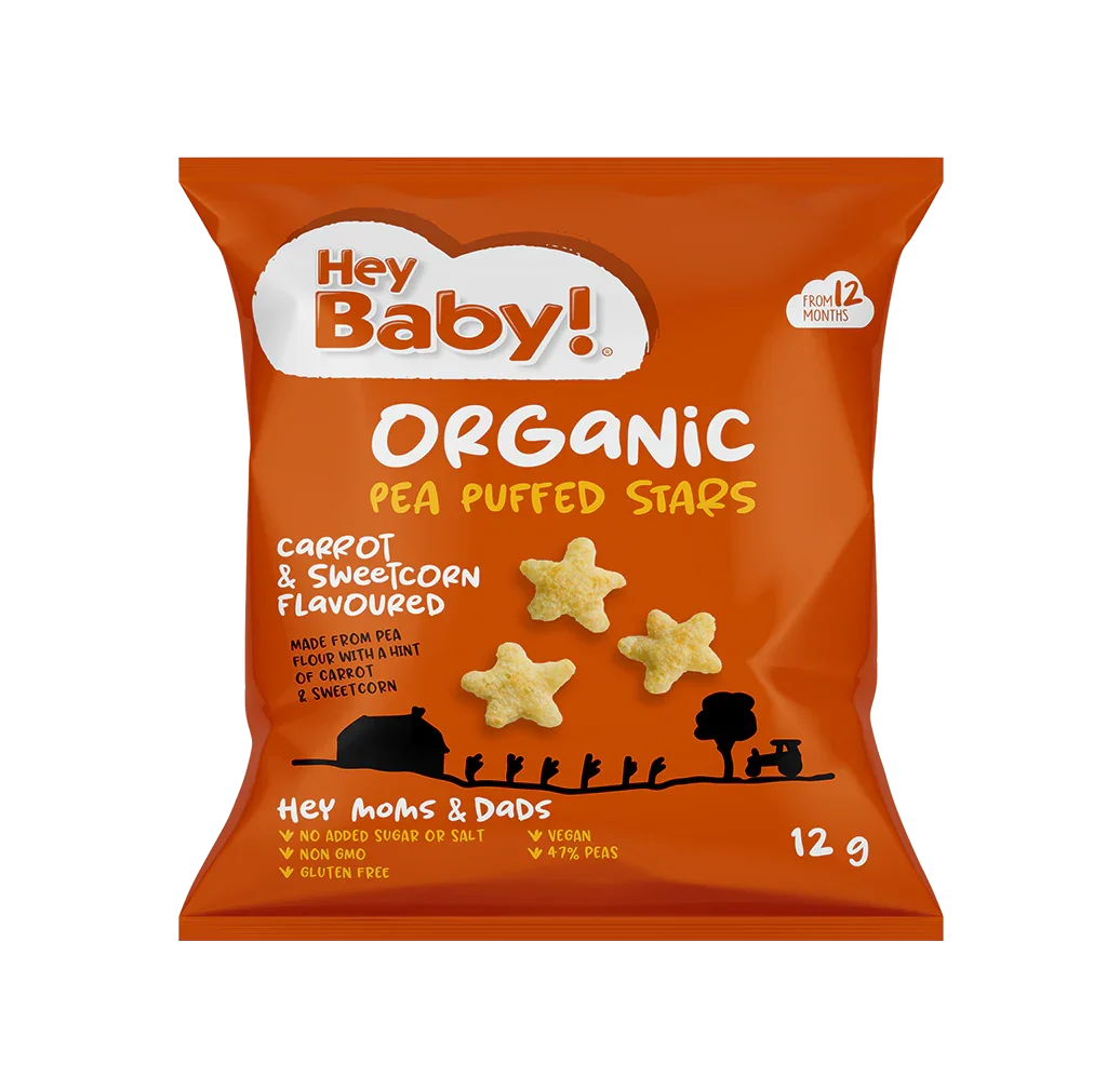 Organic Pea Puffed Stars 12g - Wildsprout