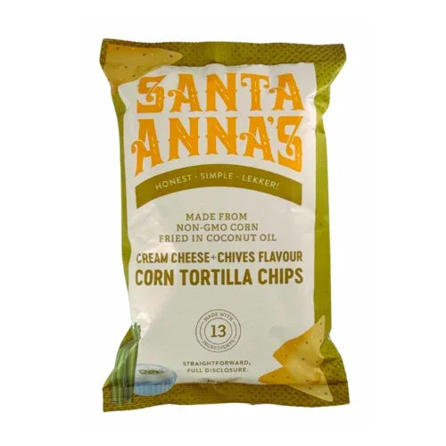 Corn Tortilla Chips Cream Cheese & Chives 185g - Wildsprout