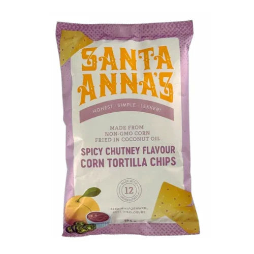 Corn Tortilla Chips Spicy Chutney 185g - Wildsprout