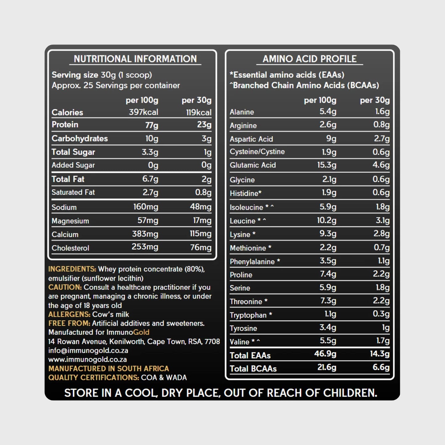 Whey Protein Unflavoured 740g