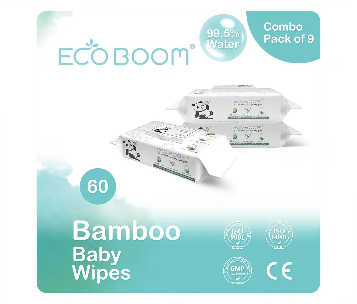 Bamboo Baby Wet Wipes (60) - Wildsprout
