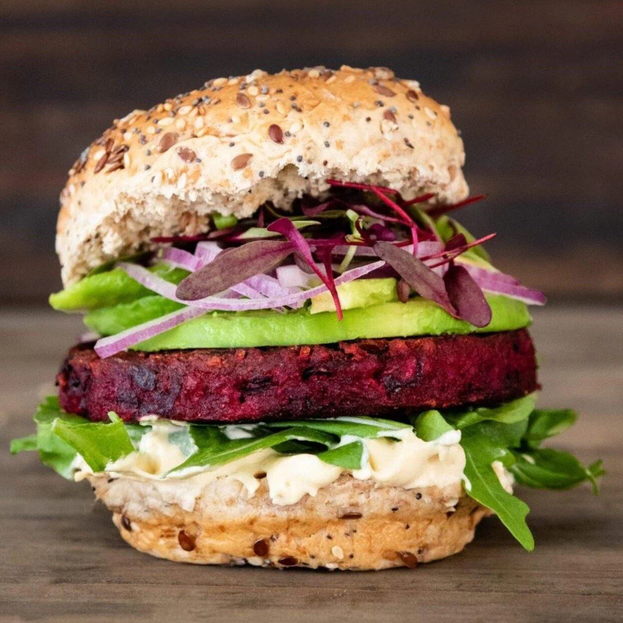 Veggie Burgers Beetroot & Bean (4 x 100g) - Wildsprout