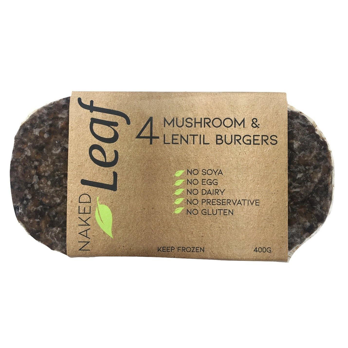 Veggie Burgers Lentil & Mushroom (4 x 100g) - Wildsprout