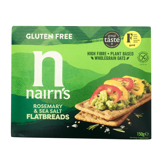 Gluten Free Flatbreads Rosemary & Sea Salt 150g - Wildsprout