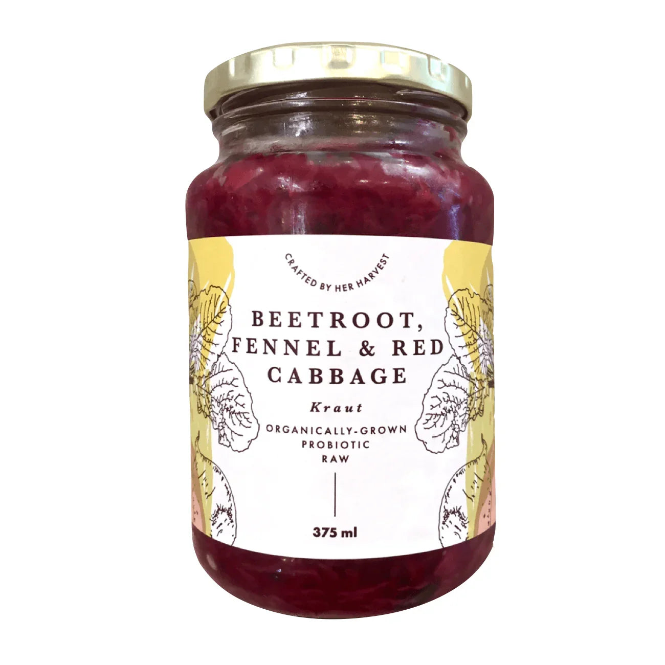 Beet, Fennel & Cabbage Sauerkraut 375ml - Wildsprout