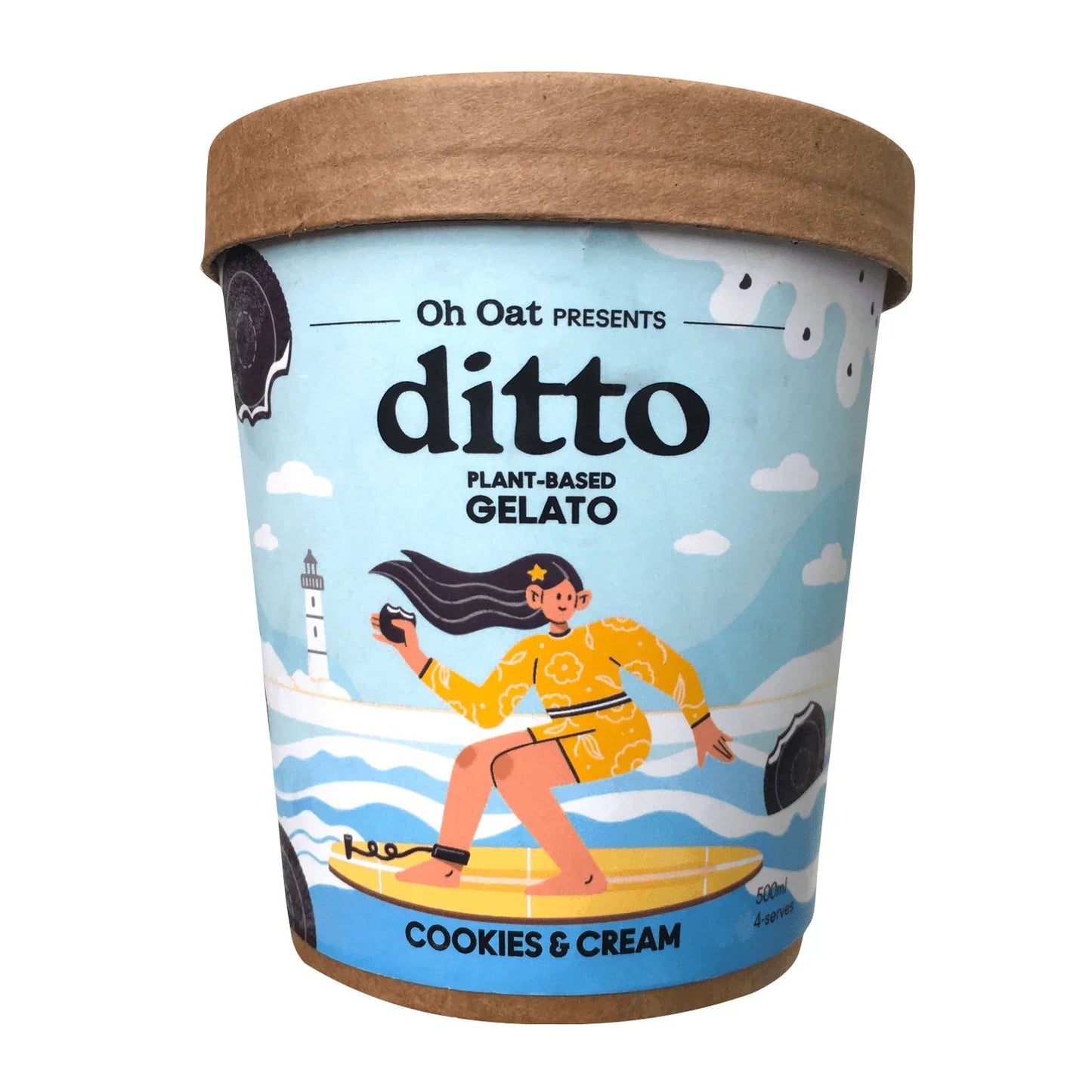 Vegan Ice Cream - Cookies & Cream 500ml - Wildsprout