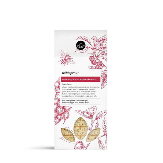 Cranberry & Macadamia Biscotti 220g - Wildsprout