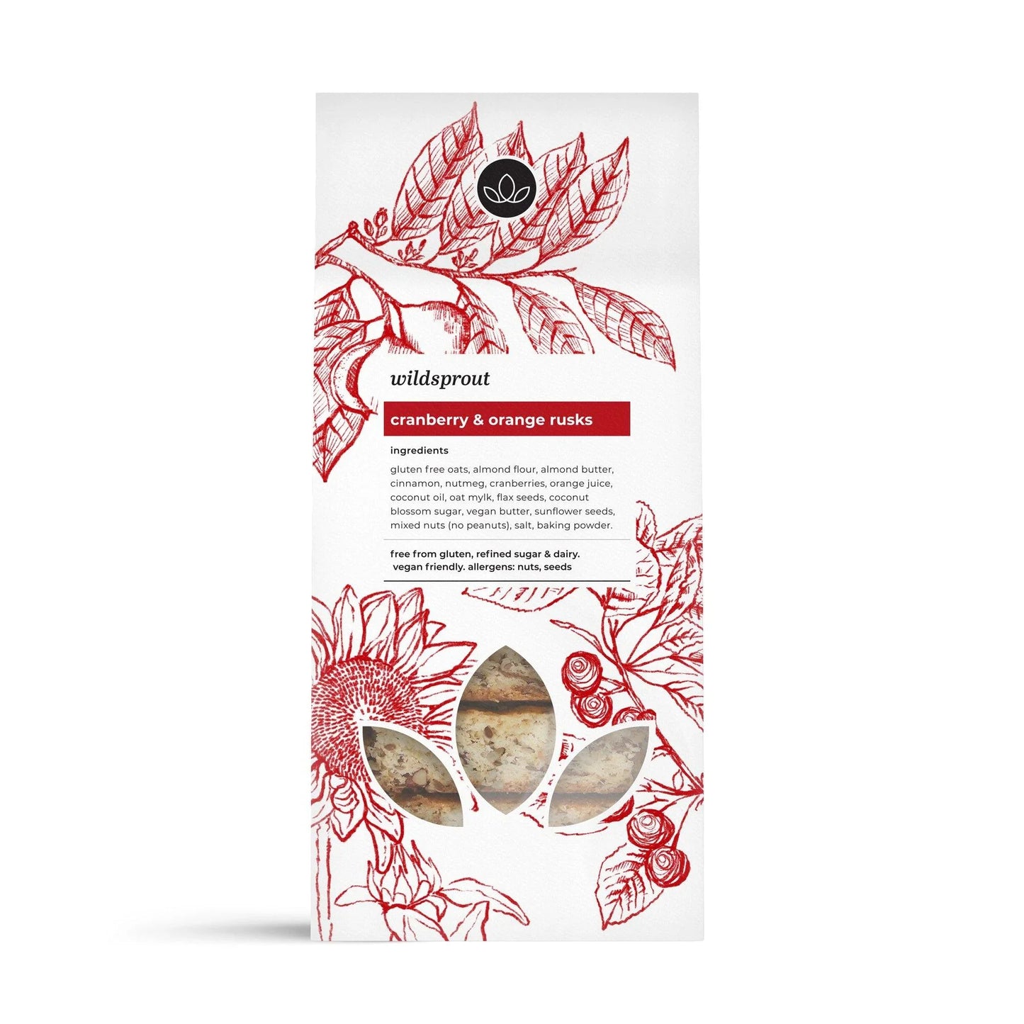 Cranberry & Orange Rusks 420g - Wildsprout
