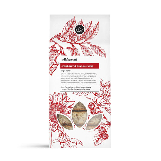 Cranberry & Orange Rusks 420g - Wildsprout