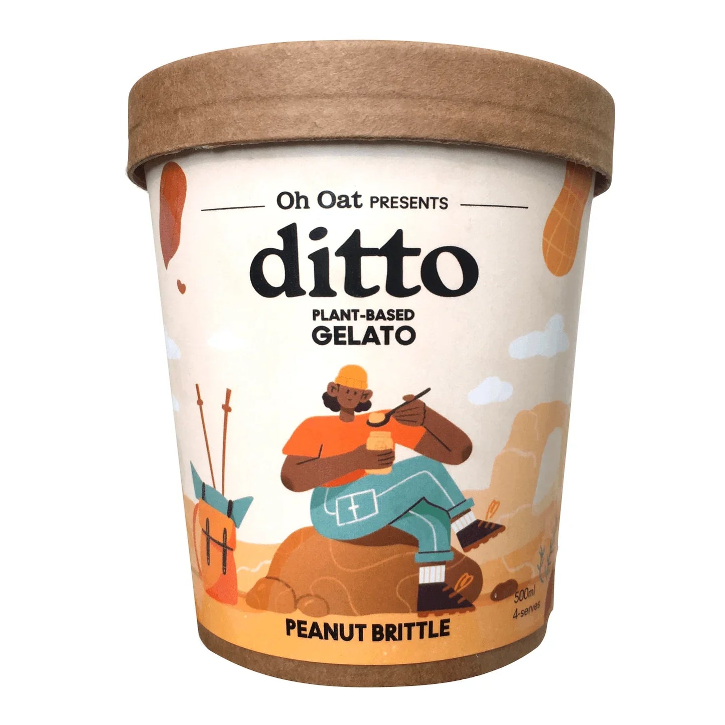 Vegan Ice Cream - Peanut Brittle 500ml - Wildsprout