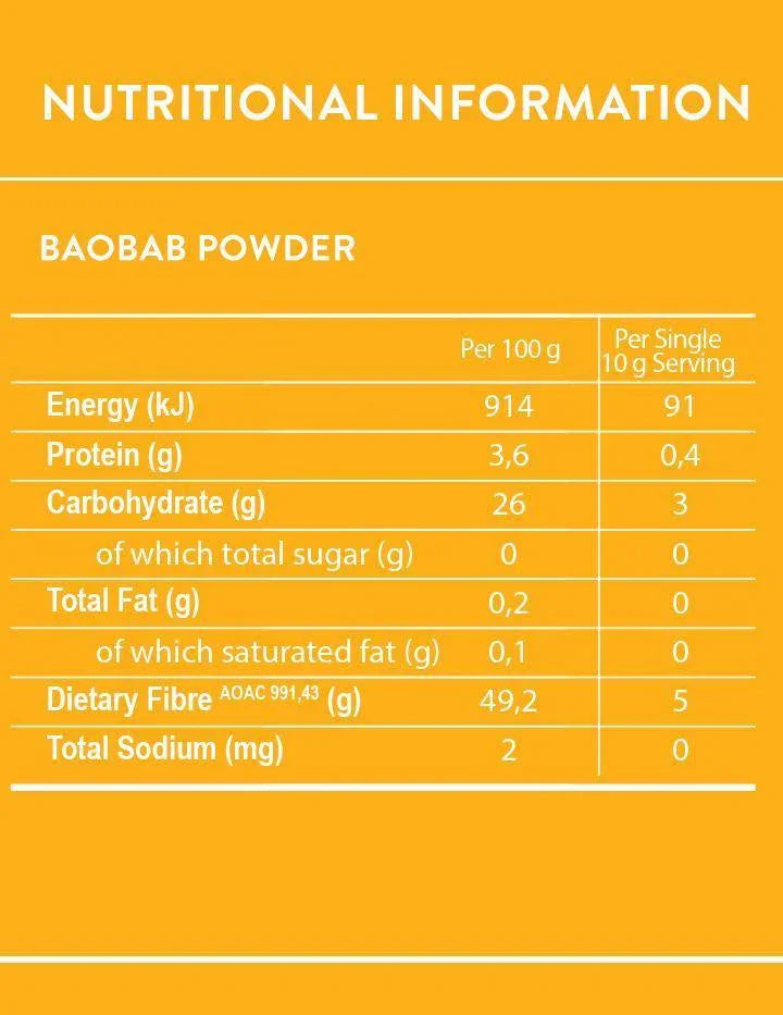 Organic Baobab Powder 200g - Wildsprout