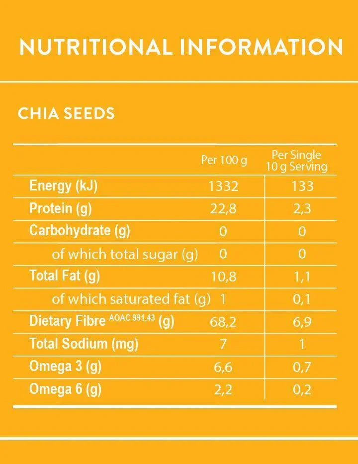 Organic Chia Seeds 200g - Wildsprout