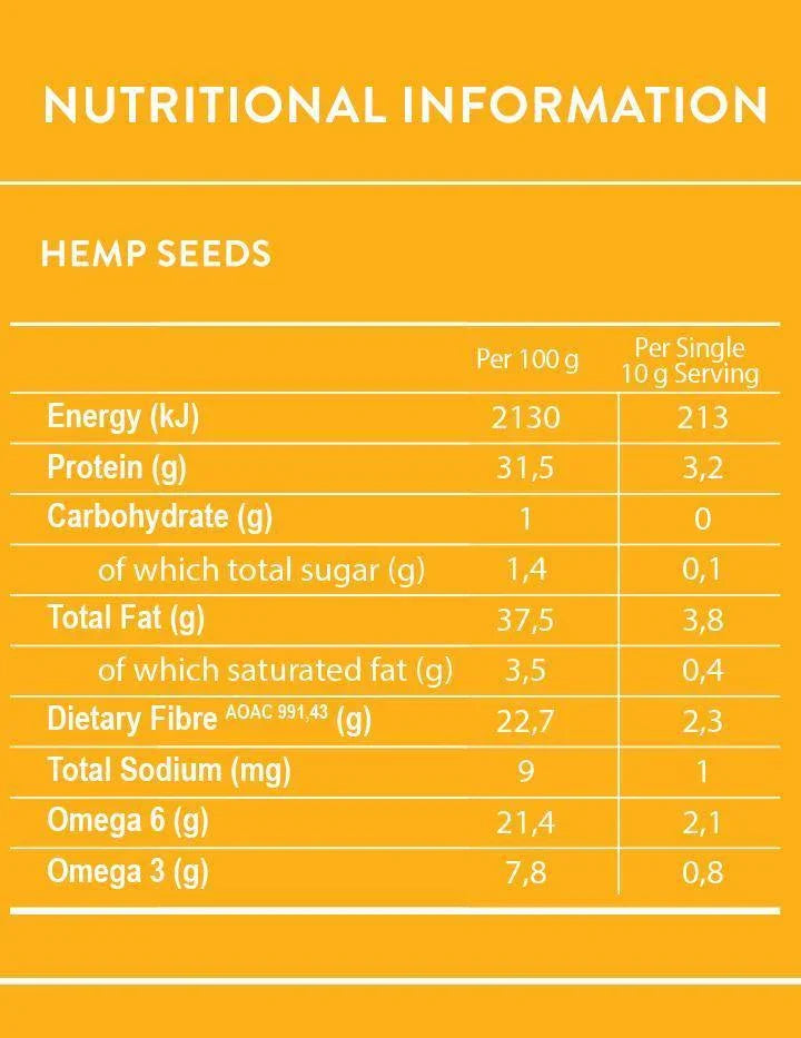 Organic Hemp Seeds 200g - Wildsprout