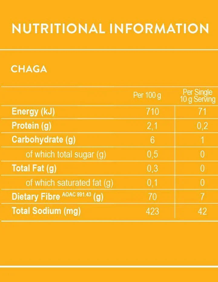 Organic Wildcrafted Chaga Mushroom Powder 100g - Wildsprout