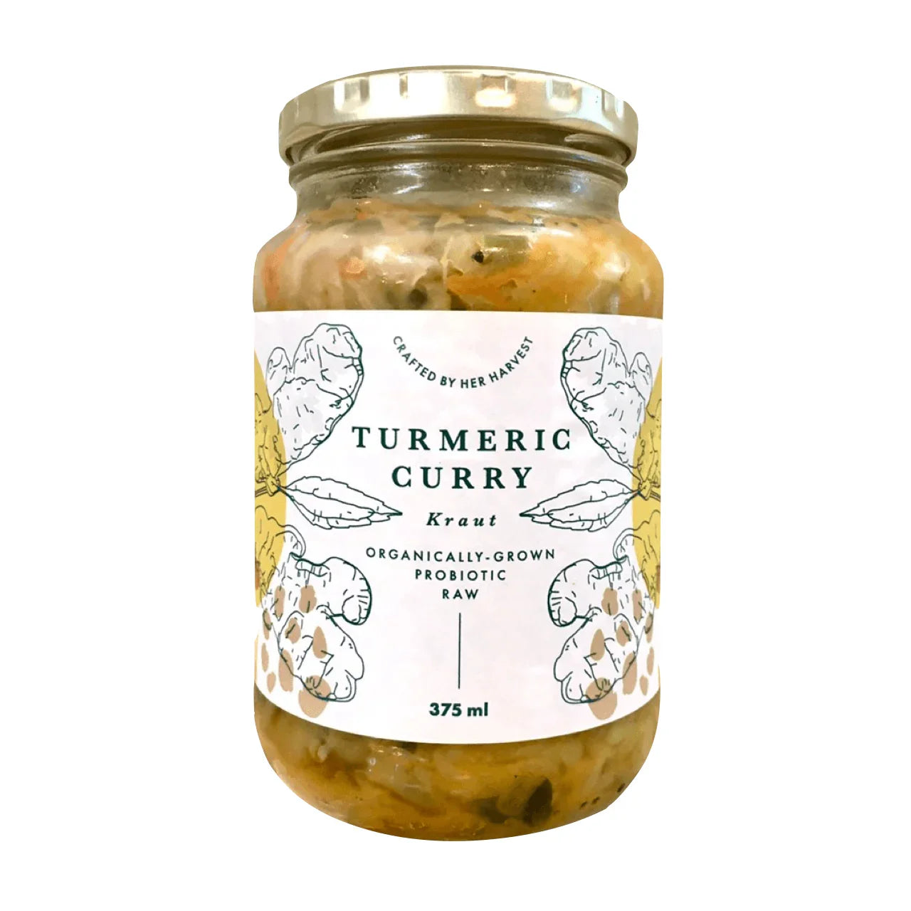 Turmeric Curry Sauerkraut 375ml - Wildsprout