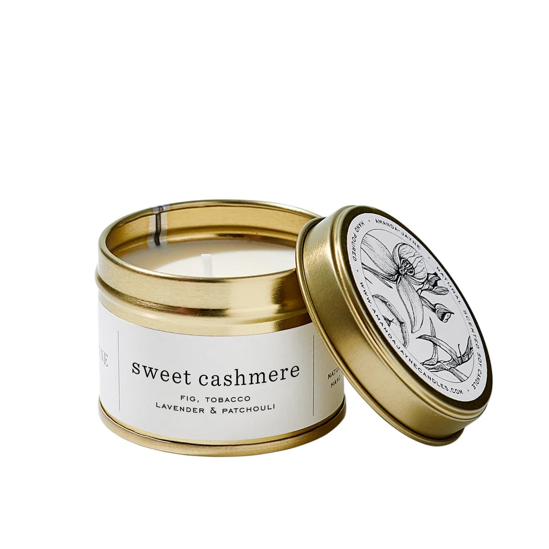 Sweet Cashmere Candle - Gold Tin - Wildsprout