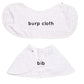 2 in 1 Burp Cloth + Bib Rainbow & Rust