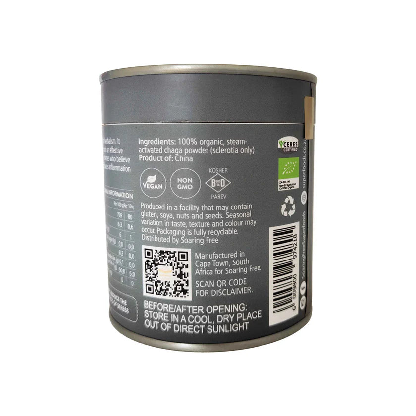 Organic Wildcrafted Chaga Mushroom Powder 100g