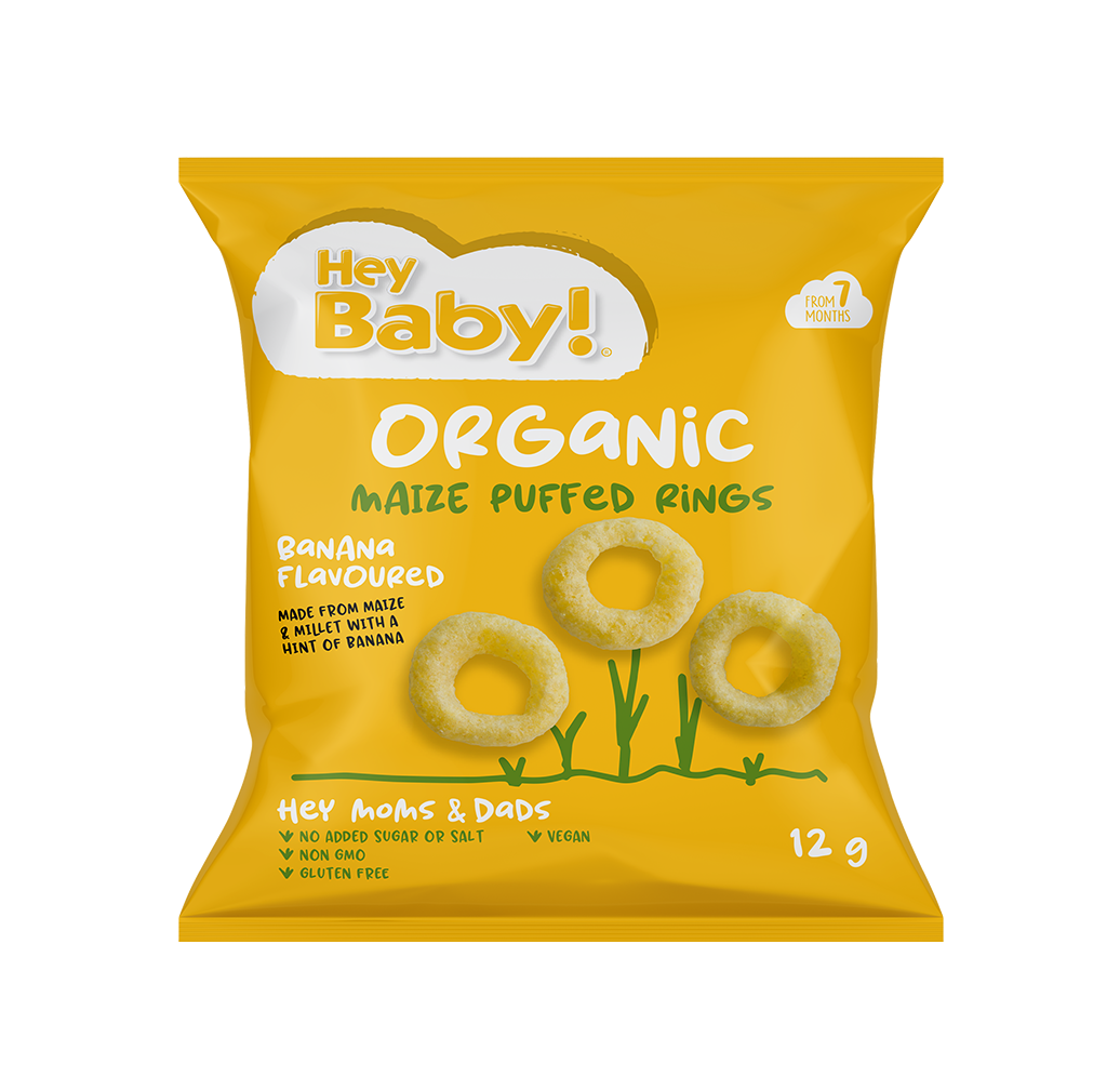 Organic Maize Puffed Rings 12g