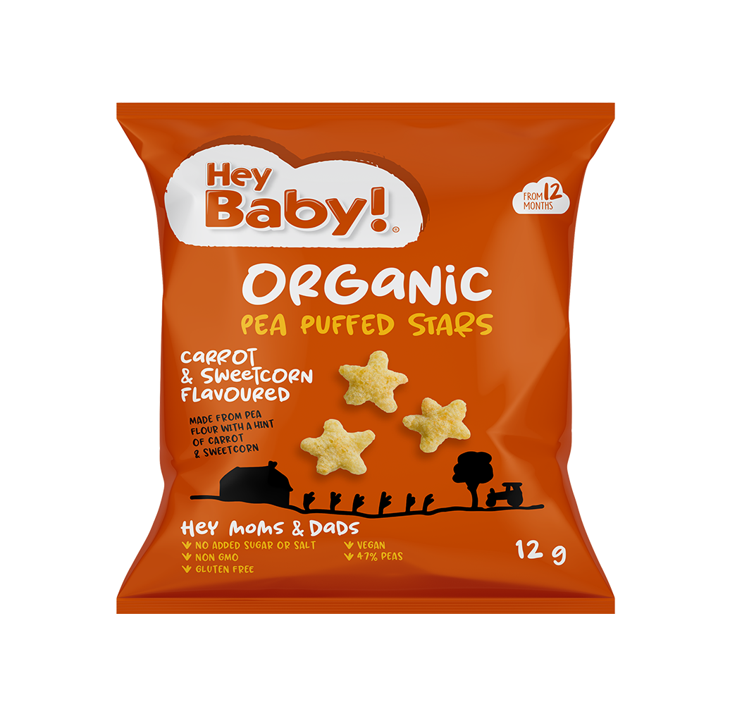 Organic Pea Puffed Stars 12g - Wildsprout