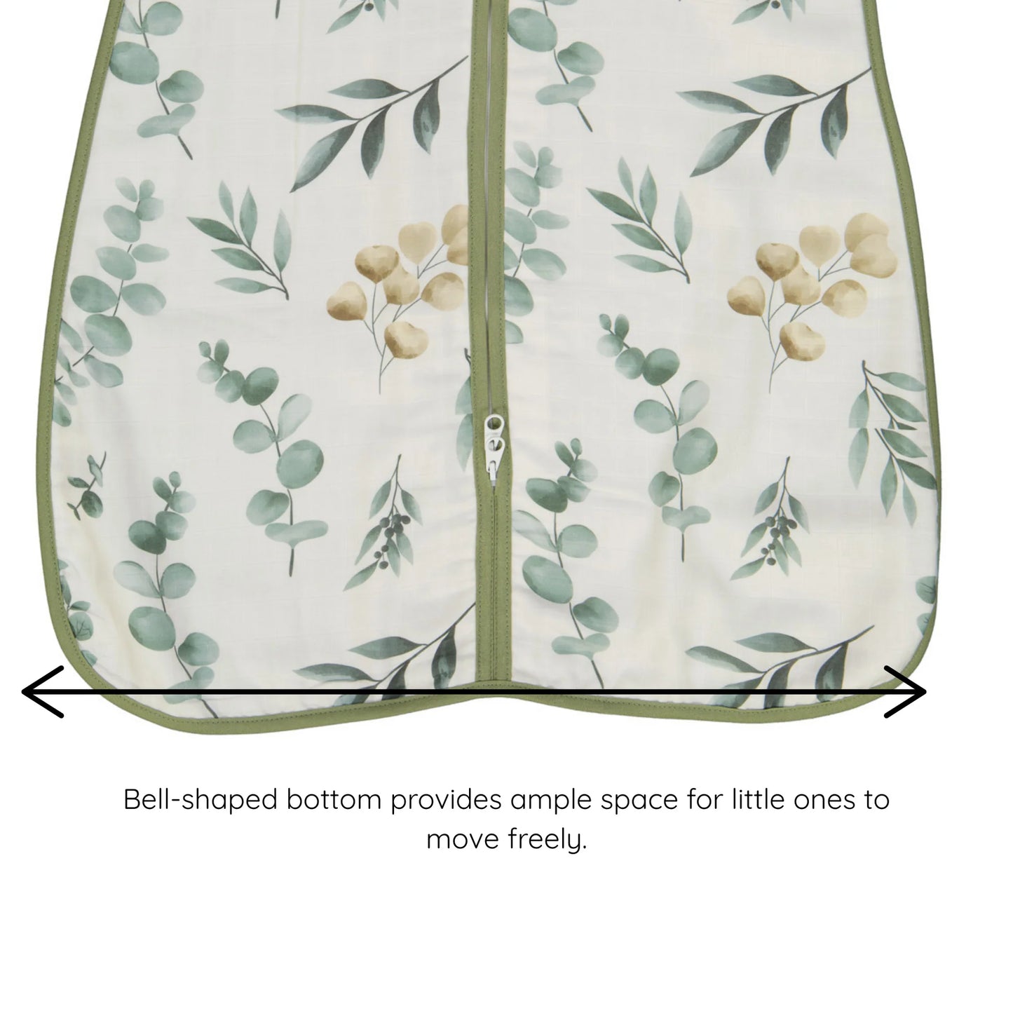 Bamboo Sleep Sack 1.0 TOG (Green Leaves & Sage)