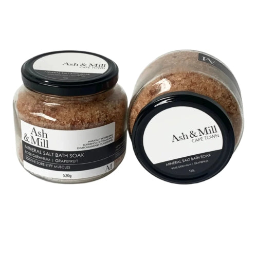 Mineral Salt Bath Soak - Rose Geranium & Grapefruit