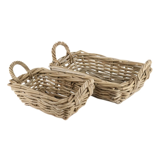 Rattan Trays - Set of 2