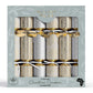 6 Deluxe Metallic Christmas Crackers