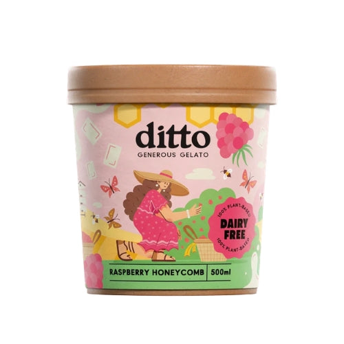 Vegan Ice Cream - Raspberry Honeycomb 500ml