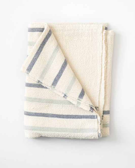 Baby Blanket - Blue & Grey Stripes