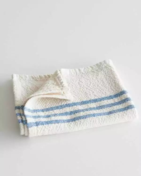 Small Country Towel - Striped Denim