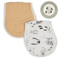 2 in 1 Burp Cloth + Bib Mustard & Scandi