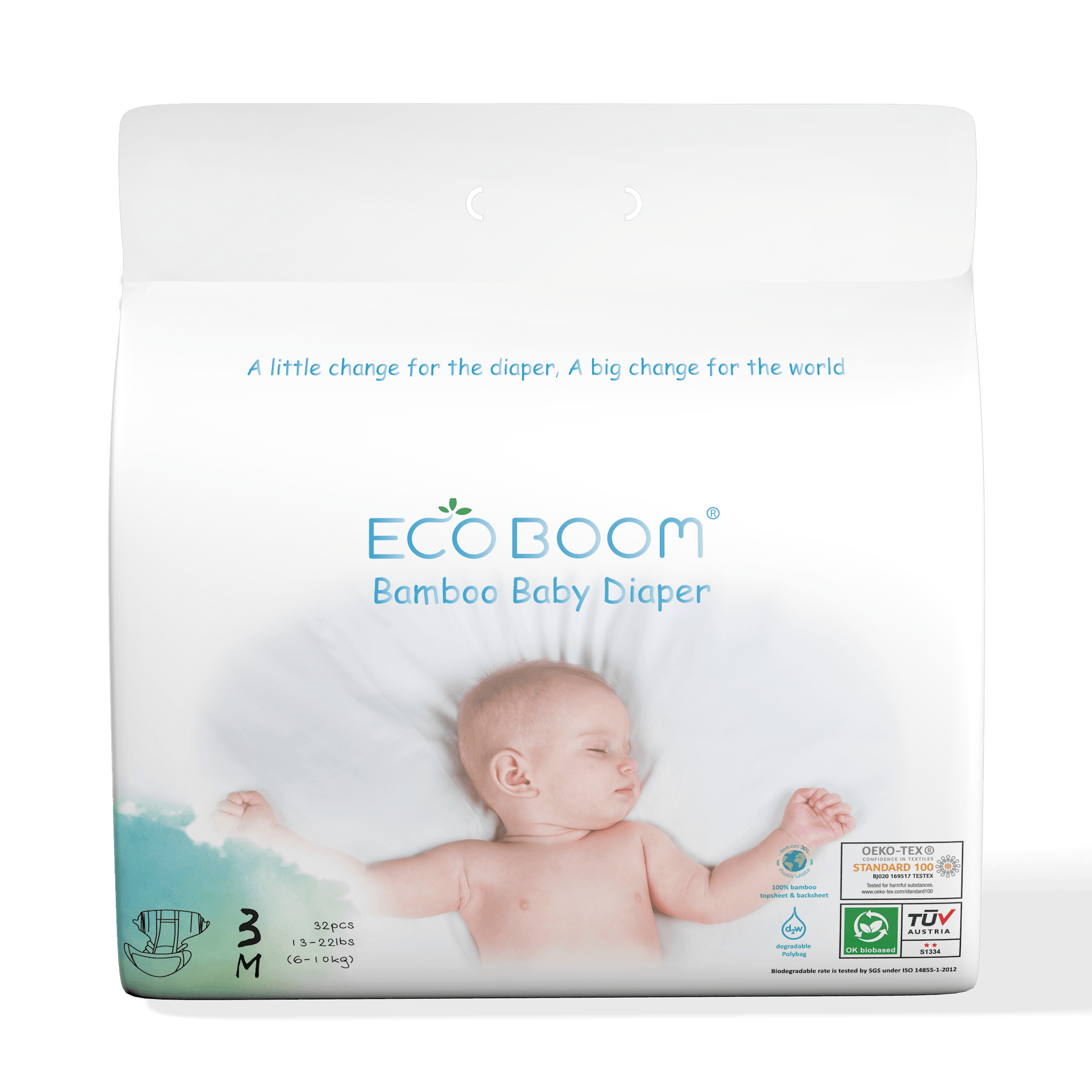 Eco Boom Bamboo Baby Diaper Medium 32 Wildsprout