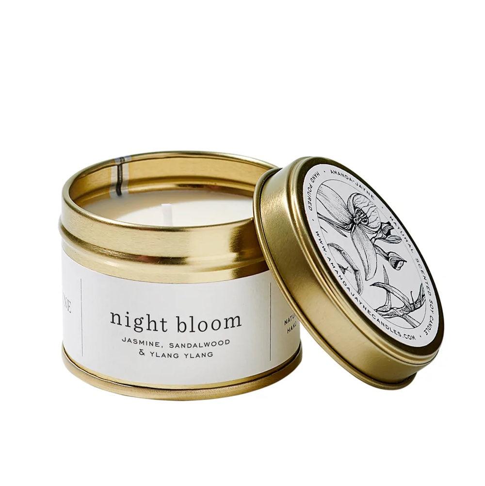 Night Bloom Candle - Gold Tin - Wildsprout