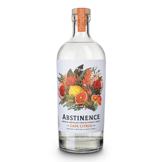 Abstinence Cape Citrus Non-Alcoholic Gin, 750ml - Wildsprout