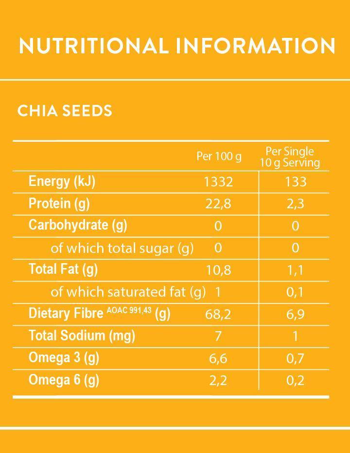Organic Chia Seeds 200g - Wildsprout