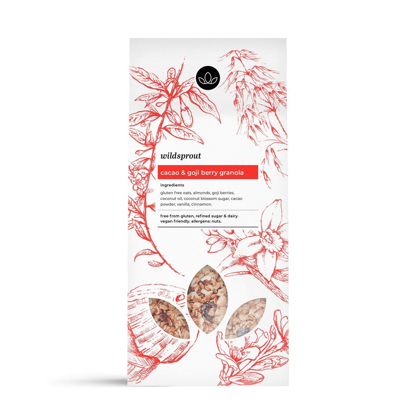 Cacao and Goji Berry Granola 500g